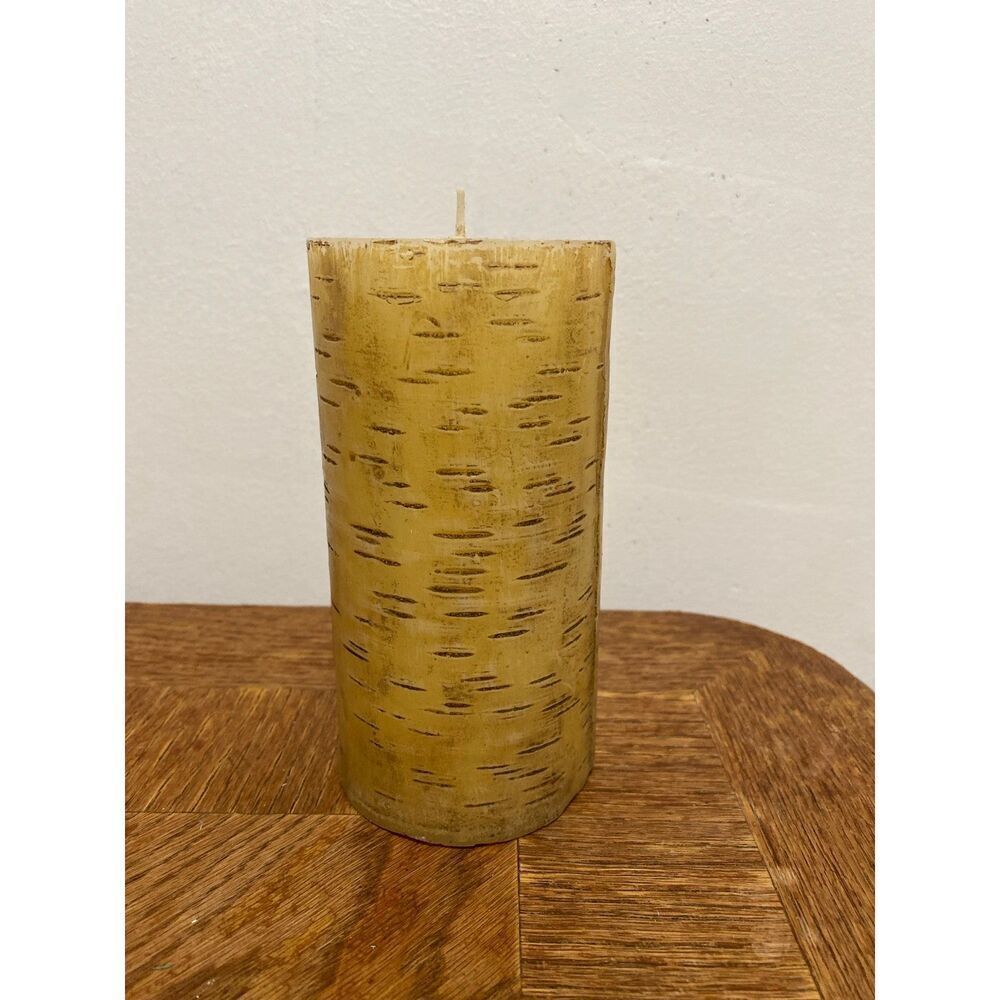 Burch Bark Wax  Candle 6” tall 45 hours burn
